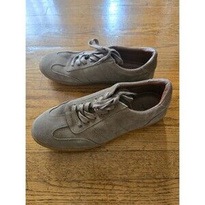 Aquatalia Suede Casual Shoes Brown Leather Low Top Mens Size 8